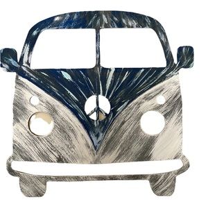 VW Volkswagen Bug Beetle Metal Art garage house garden artisan painted large